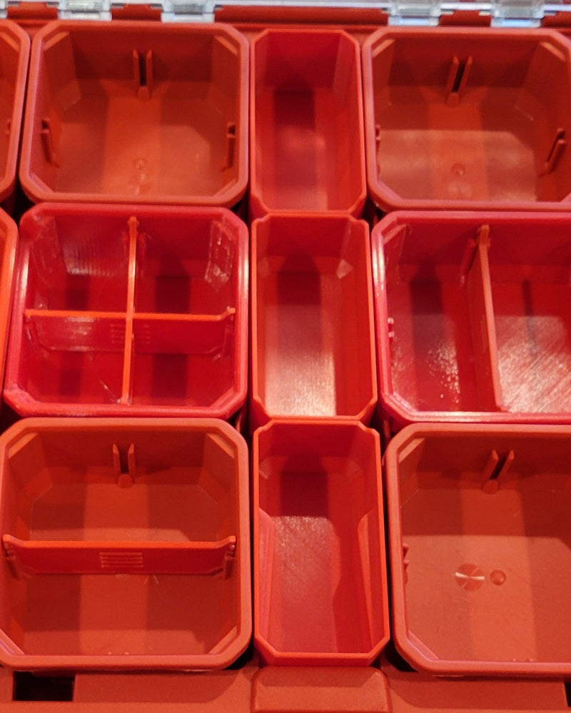 3D-printet center-indsats til Milwaukee Packout standard sortimentkasse