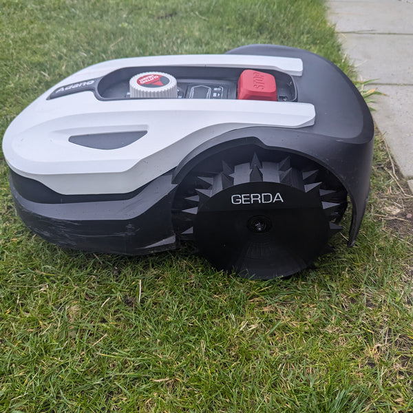 3D-printede offroad terrænhjul med spikes til Adano robotplæneklipper