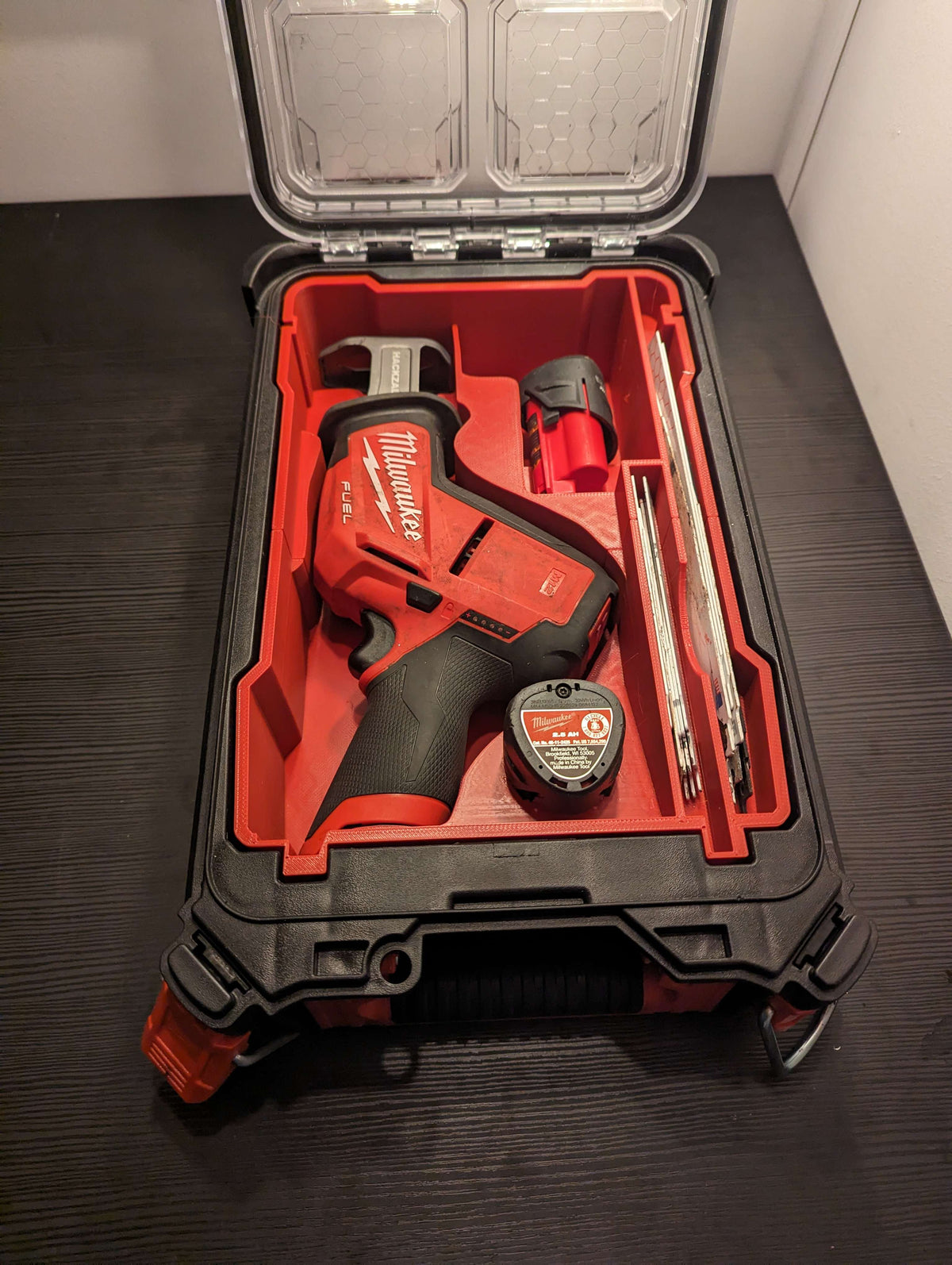 3D-printet Packout indlæg til Milwaukee M12 CHZ bajonetsav