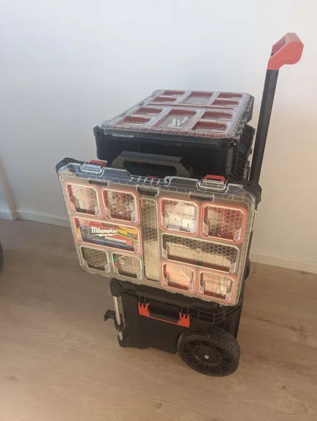 3D-printet side-ophæng til Milwaukee Packout kasse